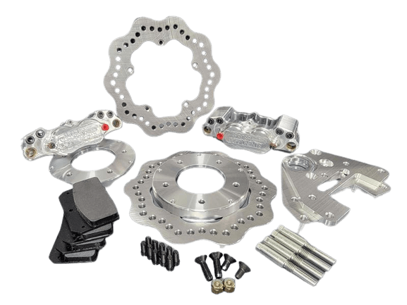 Aerospace Front 2 Piston Spindle Mount Pro-Lite Drag Disc Brakes For Santhuff Strut