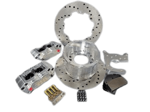 Aerospace Chevy Large GM Housing Ends 4 Piston Rear Drag Disc Brakes (5 Lug) - 1/2" Studs