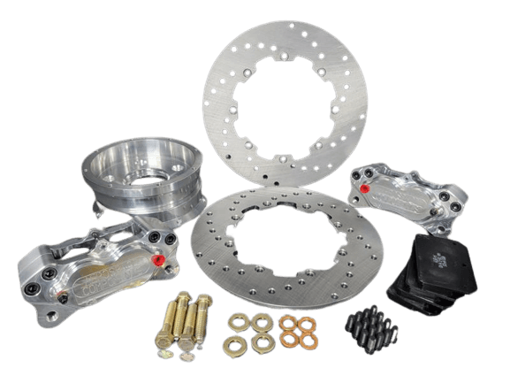 Aerospace 2020-2022 C8 Corvette 4 Piston Heavy Duty Rear Drag Disc Brakes - 1/2" Studs