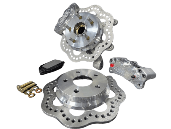 Aerospace 2020-2022 C8 Corvette 4 Piston Pro-Lite Rear Drag Disc Brakes - 1/2" Studs