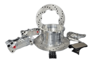 Aerospace 4 Piston Rear Heavy Duty Drag Disc Brakes For Lamb, Symmetrical Housing Ends - 1/2" Studs