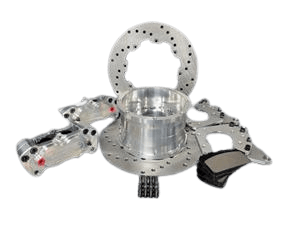 Aerospace Big Bearing Ford Housing Ends 4 Piston Rear Heavy Duty Drag Disc Brakes (Old Style Housing Ends) - 1/2" Stud