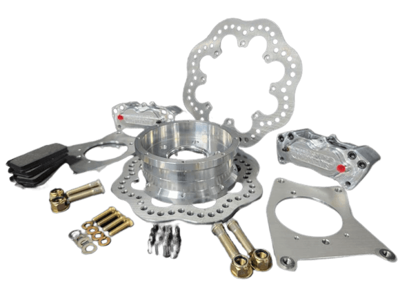 Aerospace 1999-2004 Ford Cobra IRS 4 Piston Pro-Lite Rear Drag Disc Brakes (5 Lug) - 1/2" Studs