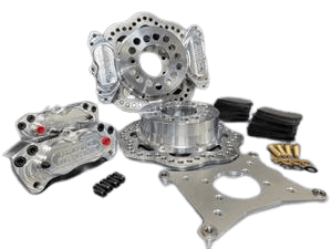 Aerospace 4 Piston Dual Rear Pro-Lite Drag Disc Brakes For Large GM Housing Ends - 1/2" Studs