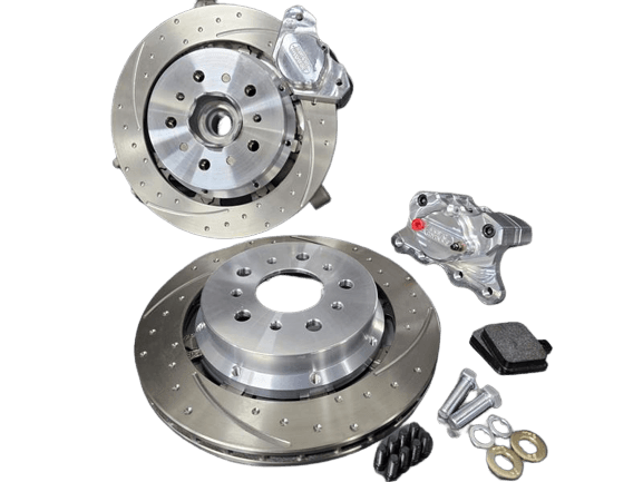 Aerospace BMW M3 G80 2021-2023 2 Piston Rear Pro Street Dimpled & Slotted Disc Brakes