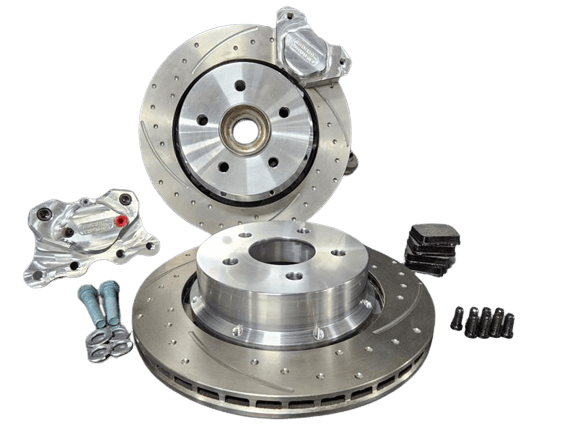 Aerospace Toyota Supra MK5 A90 2019-2023 2 Piston Rear Pro Street Dimpled & Slotted Disc Brakes