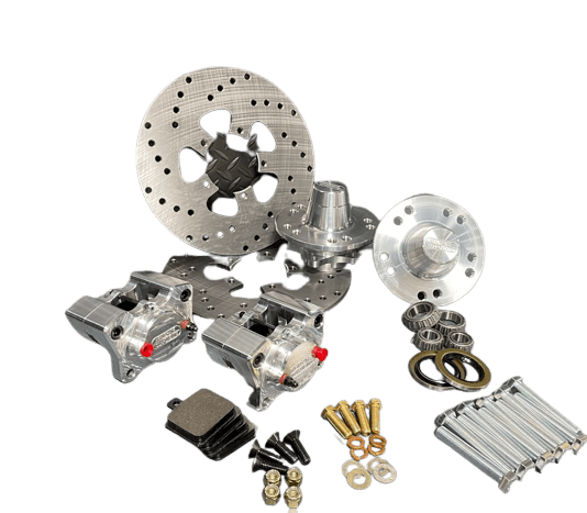 Aerospace Mazda RX2 1970–1978 2 Piston Front Medium Duty Drag Disc Brakes - 5 Lug