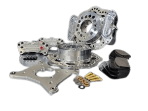 Aerospace Large GM Housing Ends 4 Piston Dual Rear Pro-Lite Drag Disc Brakes (5 Lug) - 5/8" Studs