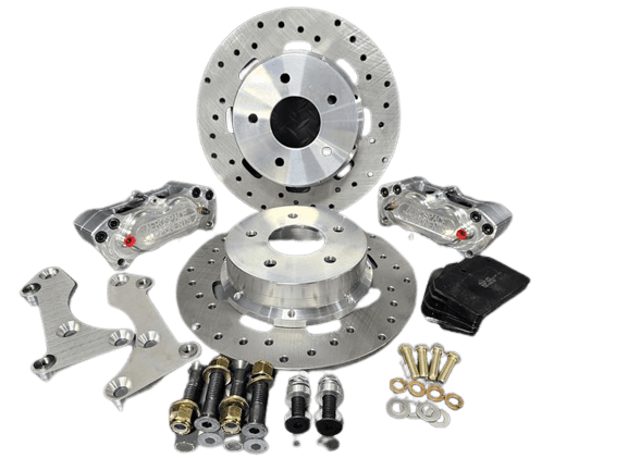 Aerospace Nissan 370Z / Infiniti Q50/Q60/Q70 4 Piston Rear Heavy Duty Drag Disc Brakes