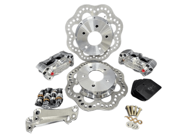 Aerospace Nissan 370Z / Infiniti Q50/Q60/Q70 4 Piston Front Pro-Lite Drag Disc Brakes