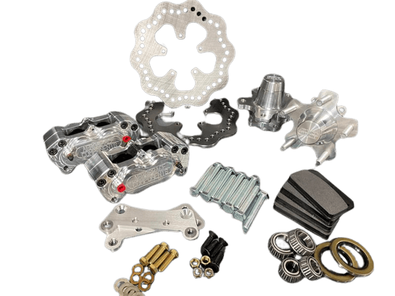 Aerospace Mazda Mazda RX4/626 1974-1979 4 Piston Front Pro-Lite Drag Disc Brakes - 5 Lug