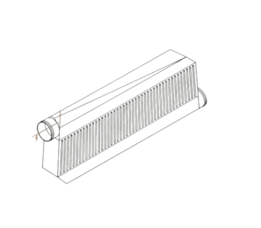 Procharger Universal Air-To-Air Sheet Metal Intercooler - 3" In/Out Dia. (24 x 20 x 3)