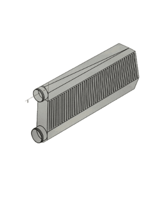 Procharger Universal Air-To-Air Sheet Metal Intercooler - 3" In/Out Dia. (24 x 20 x 3)