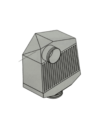 Procharger Universal Air-To-Air Twin Sheet Metal Intercooler - 3" In/Out Dia. (9 x 11 x 4.5)