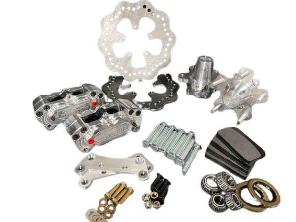 Aerospace Toyota Starlet 4 Piston Front Pro-Lite Drag Disc Brakes - 5 Lug