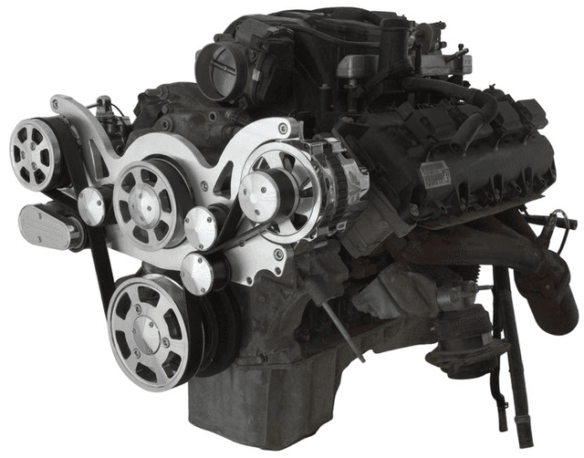 CVF Gen III Hemi Serpentine System with AC & Alternator For High Flow Water Pump - Polished (All Inclusive)