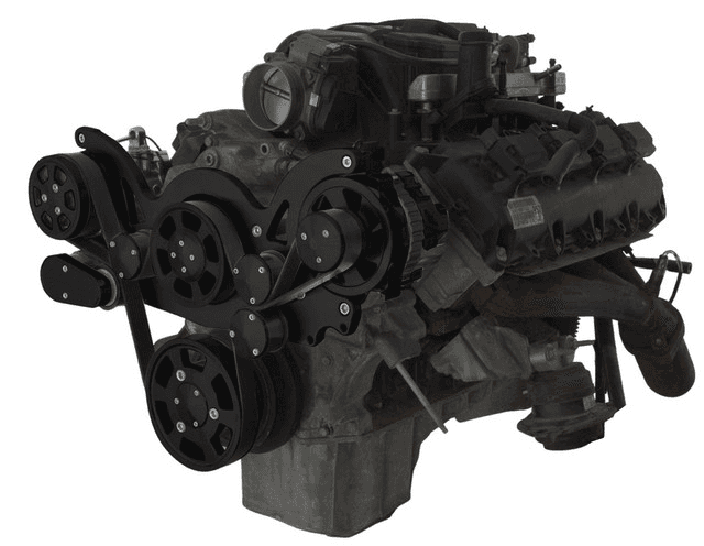 CVF Gen III Hemi Serpentine System with AC & Alternator For High Flow Water Pump - Black (All Inclusive)