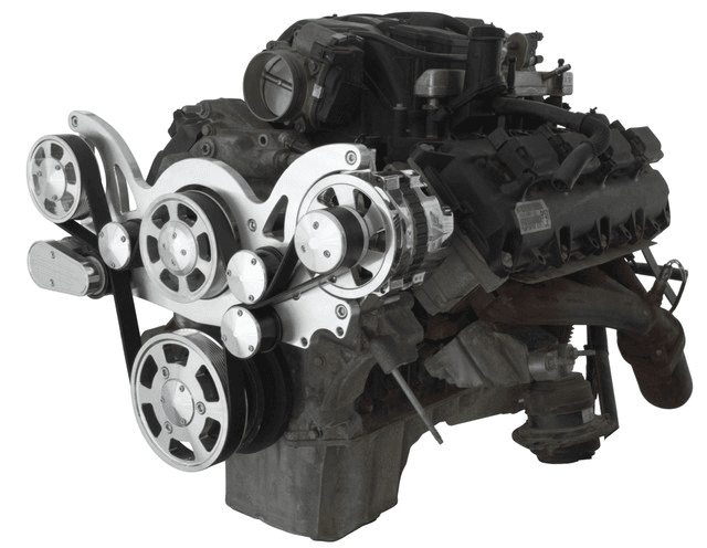 CVF Gen III Hemi Serpentine System with Alternator For High Flow Water Pump - Polished (All Inclusive)
