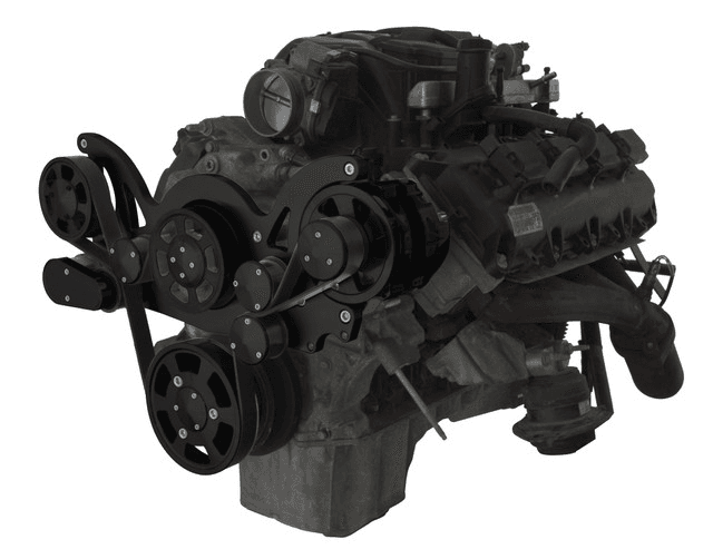 CVF Gen III Hemi Serpentine System with Alternator For High Flow Water Pump - Black (All Inclusive)