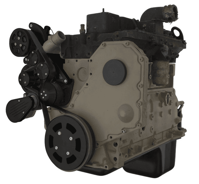 CVF Cummins Serpentine System with AC & Alternator For High Flow Water Pump - Black (All Inclusive)