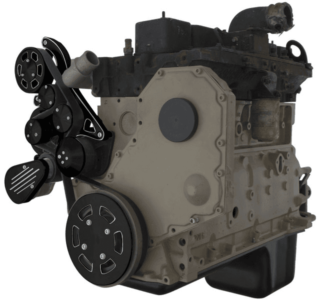 CVF Cummins Serpentine System with Alternator For High Flow Water Pump - Black Diamond (All Inclusive)