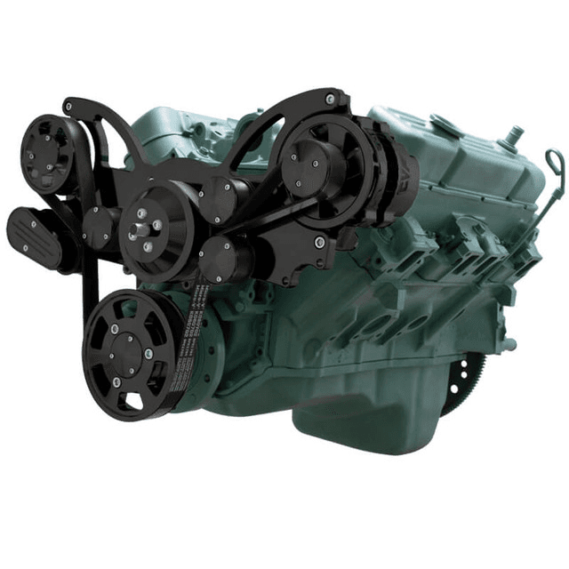 CVF Buick Big Block 455 Serpentine System with Alternator - Black (All Inclusive)