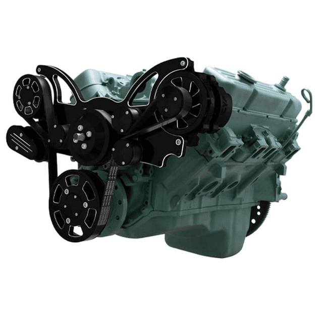 CVF Buick Big Block 455 Serpentine System with Alternator - Black Diamond (All Inclusive)