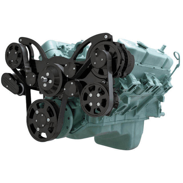 CVF Buick Big Block 455 Serpentine System with Powersteering & Alternator - Black (All Inclusive)