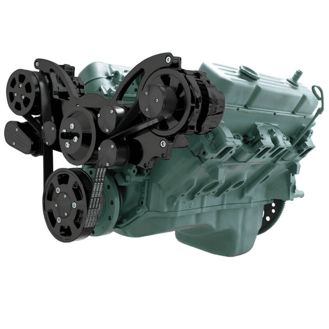 CVF Buick Big Block 455 Serpentine System with AC & Alternator - Black (All Inclusive)