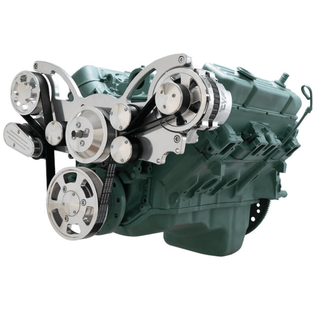 CVF Buick Big Block 455 Serpentine System with Alternator - Polished (All Inclusive)