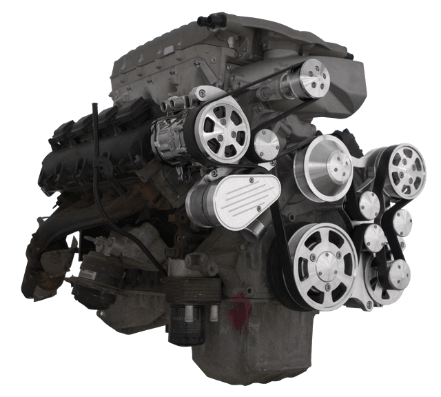 CVF Wraptor Gen III Hemi  Whipple 3.0L 8-Rib FEAD Serpentine System with AC, Power Steering and Alternator - Polished (All Inclusive)