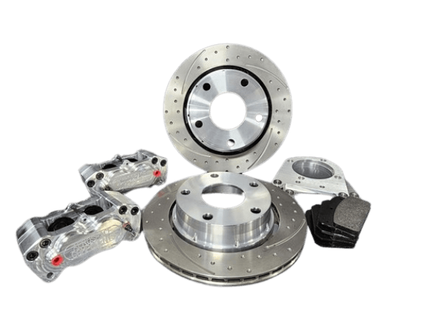 Aerospace 2007-2018 GM 1500 2WD & 4WD 4 Piston Pro-Street Dimpled & Slotted Rear Disc Brakes