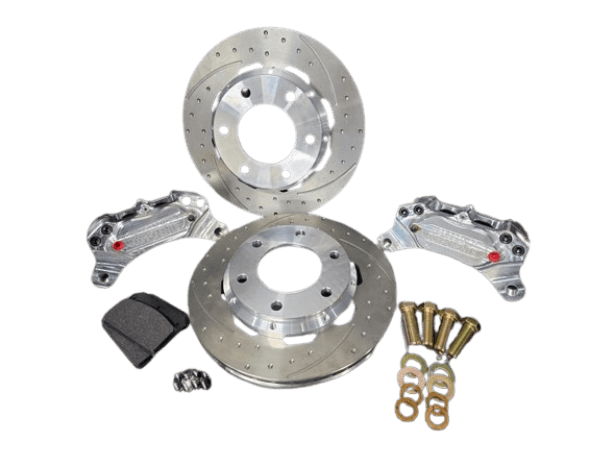 Aerospace 2010-2023 Ford F-150 2WD & 4WD 4 Piston Pro-Street Dimpled & Slotted Front Disc Brakes