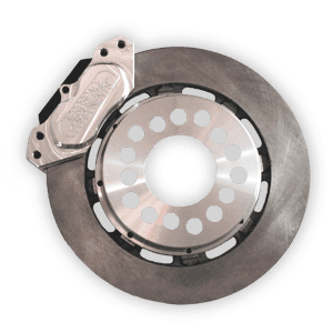 Aerospace 8.8 Ford Housing Ends 4 Piston Rear Pro-Street Disc Brakes With C-Clip Eliminators (5 Lug) - 1/2" Stud