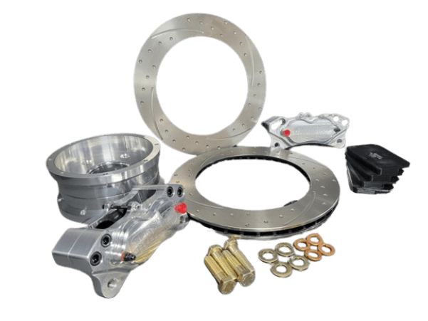 Aerospace Ford Mustang 2015-2023 4 Piston Rear Pro-Street Dimpled & Slotted Disc Brakes