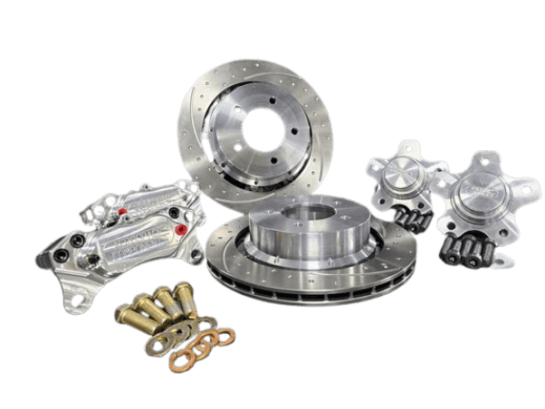 Aerospace Dodge Durango/Dakota 2003-2004 4 Piston Front Pro-Street Dimpled & Slotted Disc Brakes
