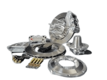 Aerospace Ford Mustang, Comet, Falcon, Fairlane, Maverick 1965-1969 4 Piston Pro-Street Front Disc Brakes For 4 Hole Spindle