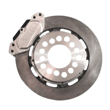 Aerospace 8.8 Ford Housing Ends 4 Piston Pro-Street Rear Disc Brakes With C-Clip Eliminators - 5/8" Stud