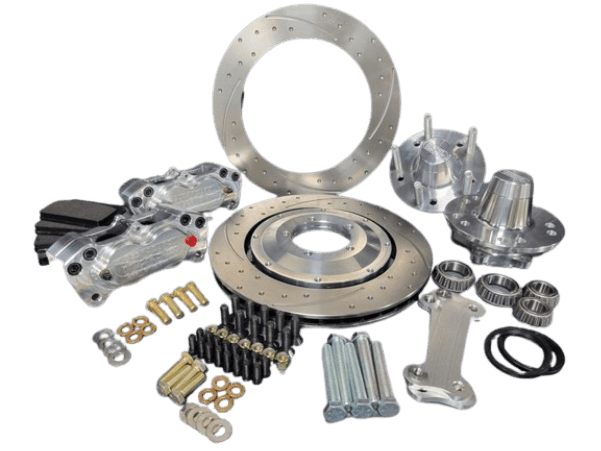 Aerospace Camaro / Firebird 1982-1992 4 Piston Pro-Street Dimpled & Slotted Front Disc Brakes 