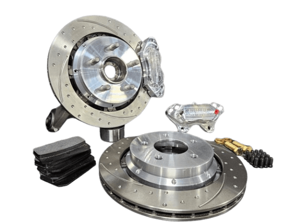 Aerospace Ford Mustang 2024 4 Piston Rear Pro-Street Dimpled & Slotted Disc Brakes