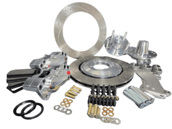 Aerospace Camaro / Firebird / Nova / Chevelle 1967-1969 4 Piston Pro-Street Dimpled & Slotted Front Disc Brakes