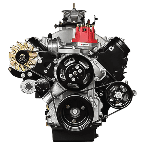 Wegner 6 Rib Serpentine Drive System For Natural Aspirated LS Engines Using Distributors - Alternator, PS and WP