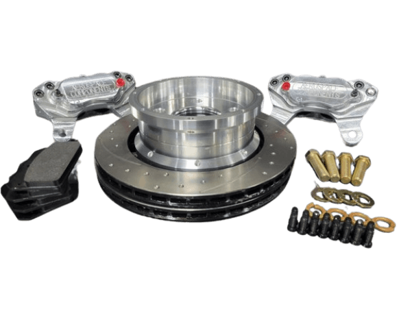 Aerospace GM CTS 15-19 / Camaro 16-22 4 Piston Pro Street Dimpled & Slotted Front Disc Brakes