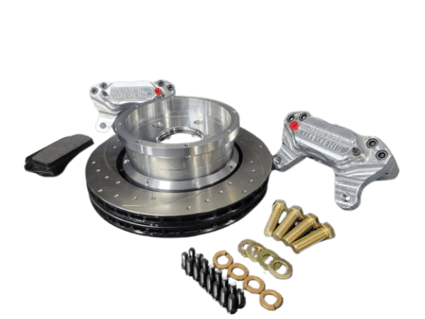 Aerospace Chevy Camaro 2010-2015 4 Piston Pro Street Dimpled & Slotted Front Disc Brakes