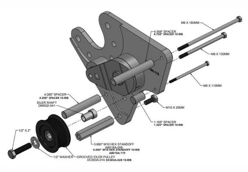 ProCharger 2015-17 Mustang GT Stage II Supercharger Mounting Bracket