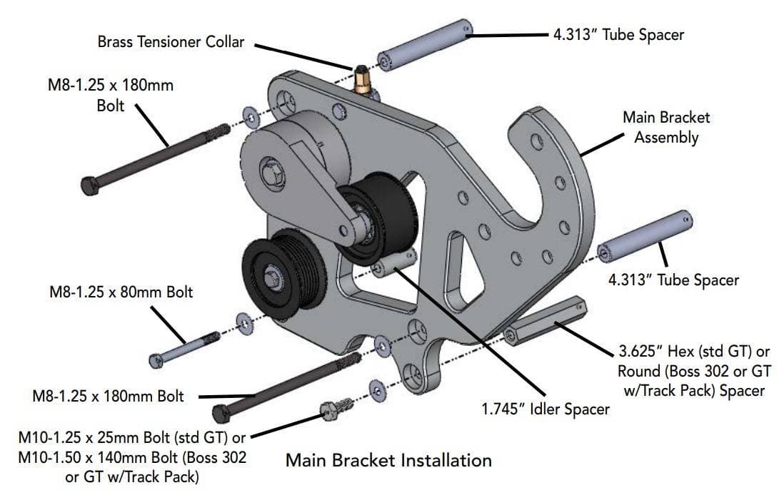 ProCharger 2011-14 Mustang GT Stage II Supercharger Mounting Bracket