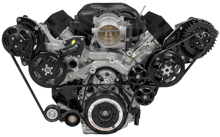 Wegner 8 Rib Serpentine Drive System For LT1 6.2L - Alternator AC, PS & WP (Dry Sump)
