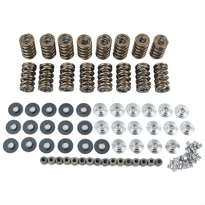 Trick Flow Track Max Valve Spring & Retainer Kits, Steel Retainer, 370lbs Spring