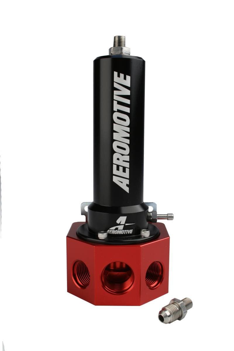 Aeromotive Single Spring Belt/Hex Drive EFI Regulator 40-100 psi - Black Anodized