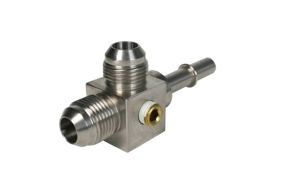 Aeromotive 3/8 Male Quick Connect Tee Fitting - 15116